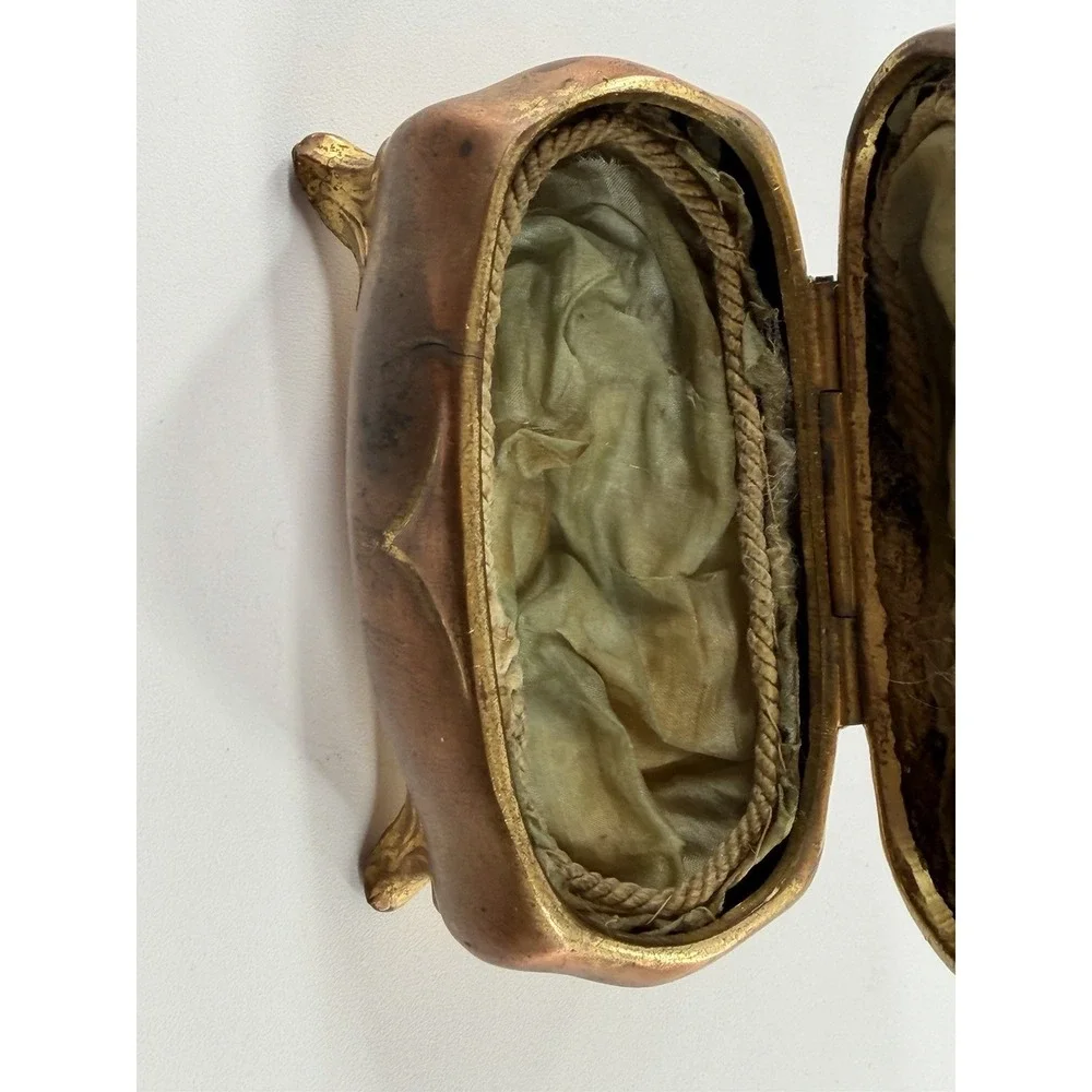 Antique Jennings Bros JB Art Nouveau Jewelry Casket Trinket Box Footed